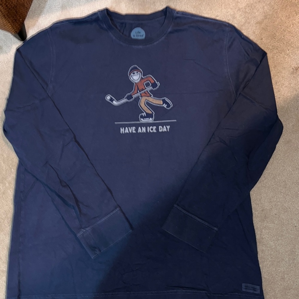Men’s Life is Good Hockey Long Sleeved Shirt
